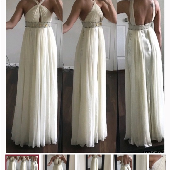 Marc Bouwer purple silk beaded gown - Picture 3 of 8